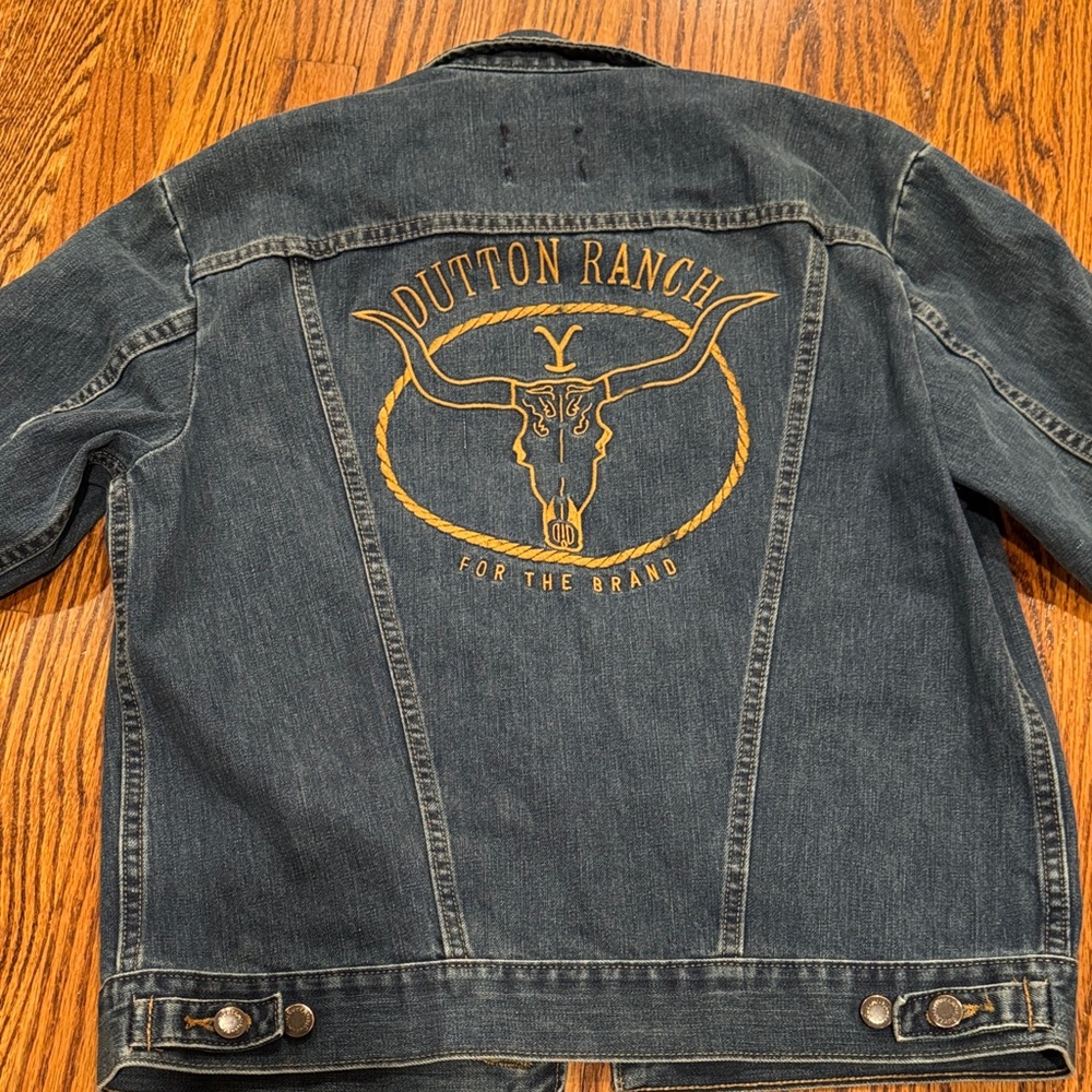Wrangler Denim Jacket with Gold Embroidered Dutton Ranch Logo